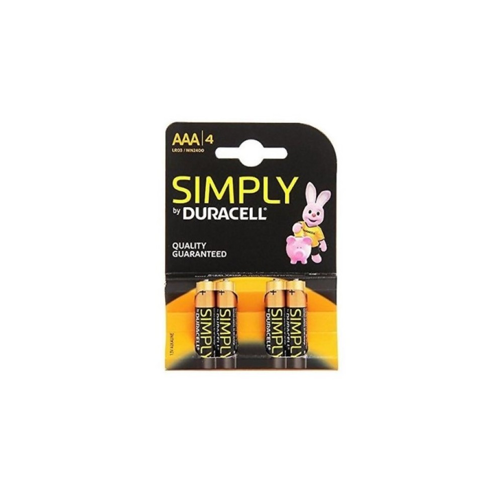 "Duracell Simply Alkaline Batteries" AAA LR06 / MN2400 4 vienetai