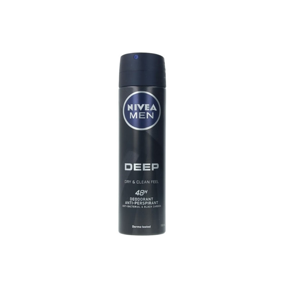 "Nivea Men Deep Black Carbon" purškiamas  dezodorantas 150ml