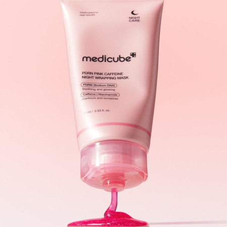 Medicube Pdrn Pink Caffeine Night Wrapping Mask atkuriamoji naktinė kaukė 75ml