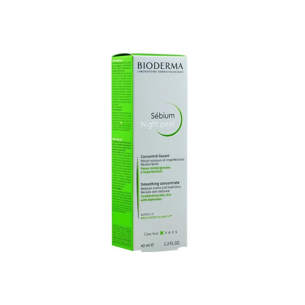 "Boderma Sebium Night Peel Smoothing Concentrate" lyginamasis naktinis koncentratas40ml