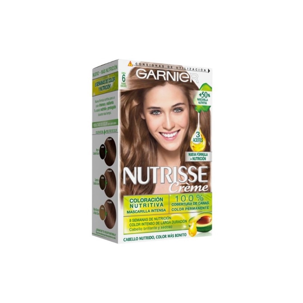 "Garnier Nutrisse Crème Nourishing Color 6 Dark Blonde plaukų dažai