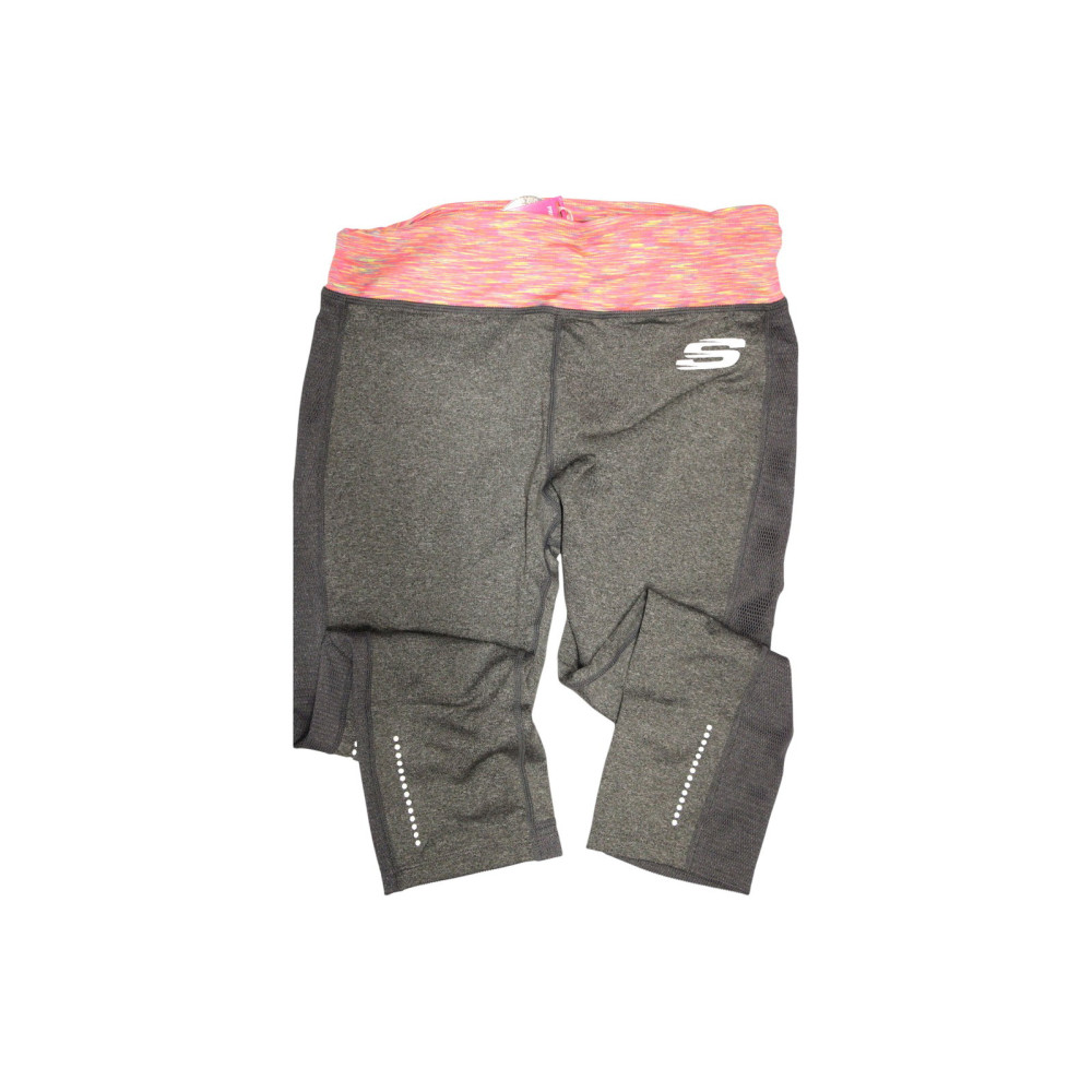Skechers, Kaylee Deep, Sports Women Synthetic Leggings, Charcoal, Size 12