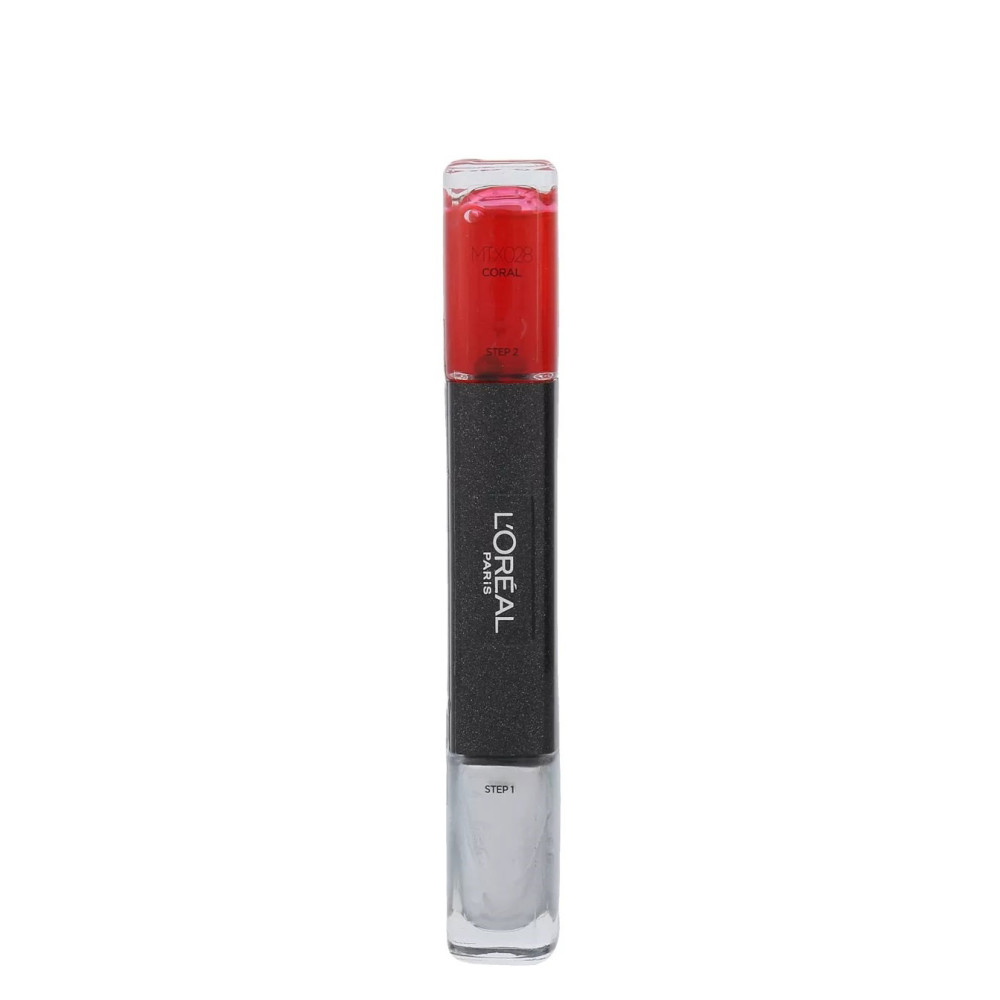L'Oreal Paris, Infallible, Nail Polish 2-In-1, MTX 028, Coral, 2 x, 5 ml