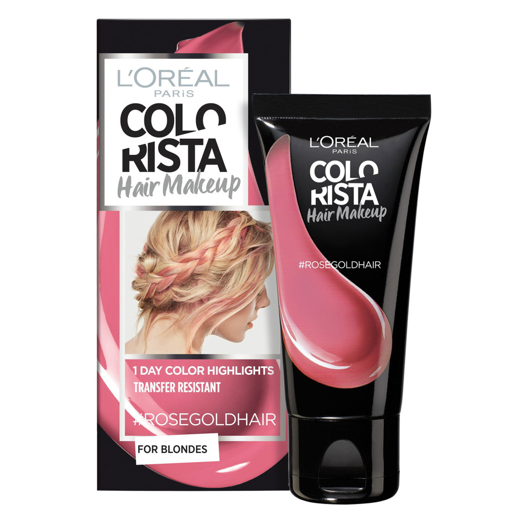L'Oreal Paris, Colorista Hair Makeup, Semi-Permanent Hair Dye,  ROSEGOLDHAIR, 30 ml