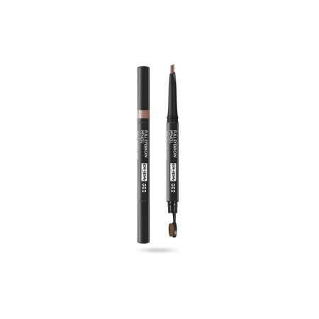 Pupa, Full, Paraben-Free, Definer, Double-Ended, Eyebrow Cream Pencil & Brush 2-In-1, 002, Brown, 0.2 g