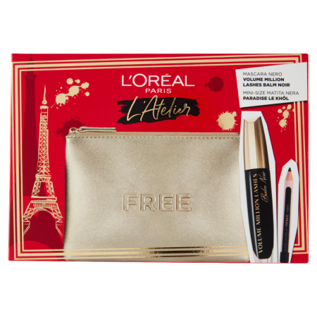 Atelier Kit Set L'Oreal Paris: Volume Million Lashes, Volumizing & Lengthening, Mascara, Black, 8.9 ml + Paradise, Kajal Eye Pen