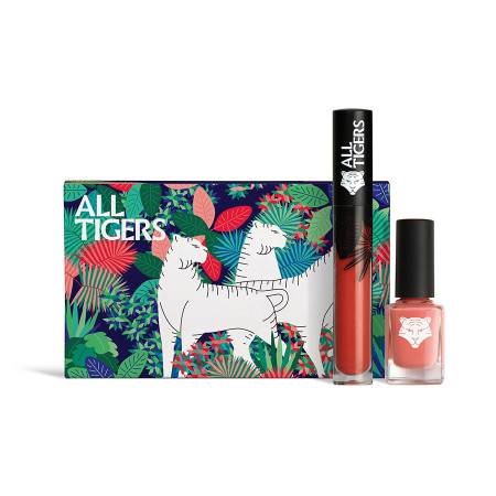 Set All Tigers: Natural & Vegan, Liquid Lipstick, 683, Make Your Mark, 8 ml + Natural & Vegan, Vegan, Nail Polish, 196, Take You