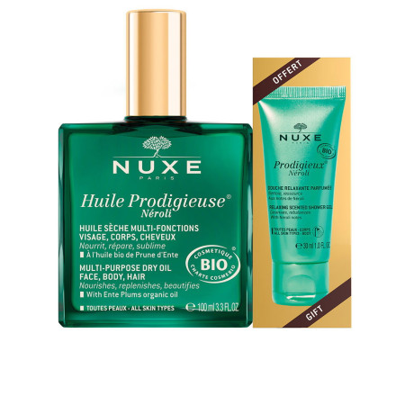 Set Nuxe: Huile Prodigieuse Multi-Purpose Neroli, Body Oil, For Face, Body & Hair, 100 ml + Prodigieux Neroli, Shower Gel, All O