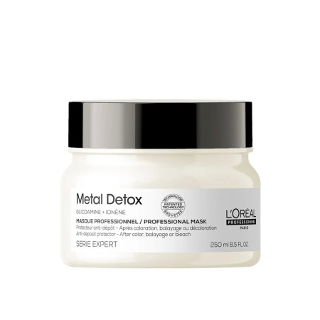 L'Oreal Professionnel, Serie Expert Metal Detox, Glicoamine + Ionene, Hair Treatment Cream Mask, Anti-Deposit Protector, 250 ml