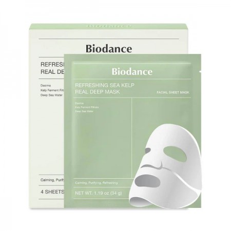 Biodance Refreshing Sea Kelp Real Deep Mask - veido kaukė 1 Box 34g X