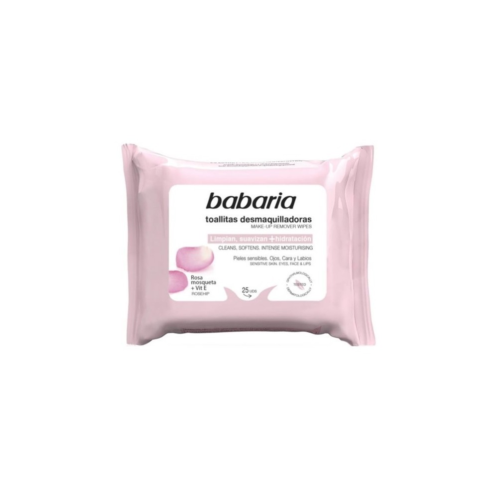 Babaria Rosa Mosqueta Make Up Remover Wipes 25 Units