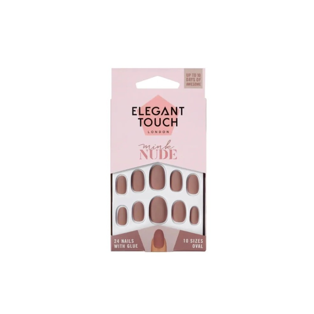 Elegant Touch Polish Nude Nails Mink