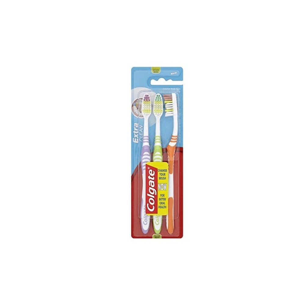 Colgate Extra Clean Medium Toothbrush 3 Units