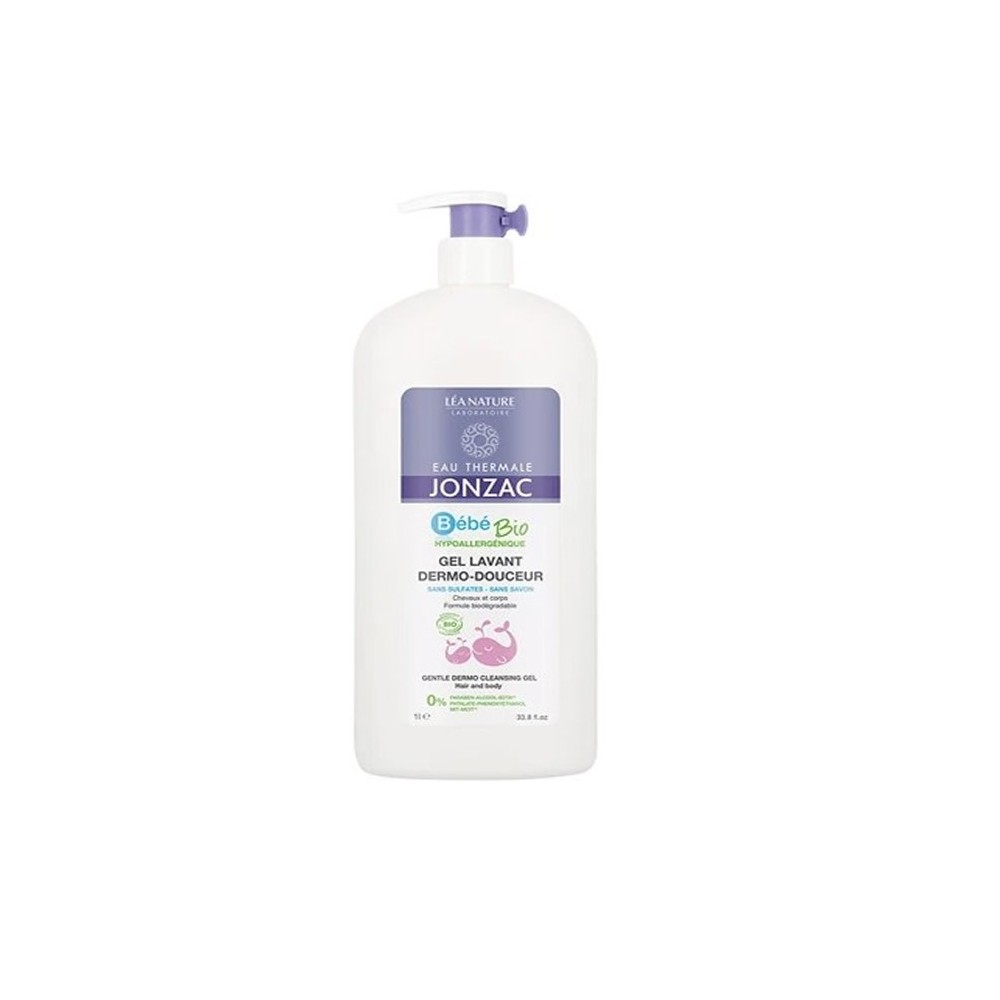 "Jonzac Bébé Bio Gentle Dermo-Cleansing Gel" Prausimosi želė 1L