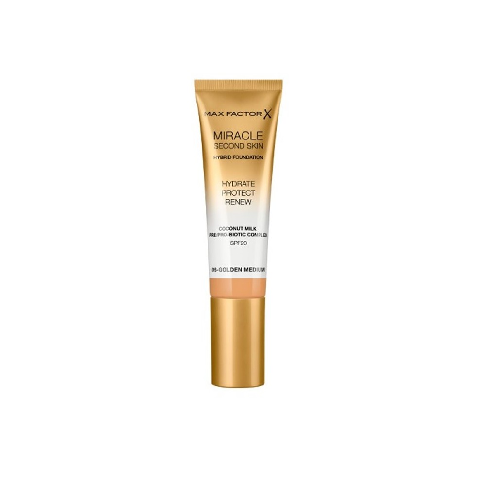 "Max Factor Miracle Second Skin Spf20 6 Golden Medium" Makiažo pagrindas 30 ml