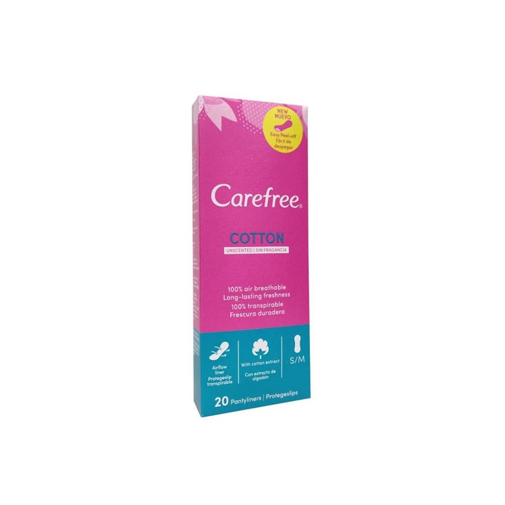 "Carefree Slip Cotton" 20 vienetų