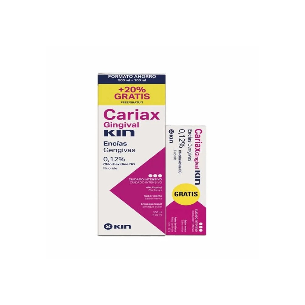 Kin Cariax Gingival Mouthwash 600ml+Toothpaste 100ml