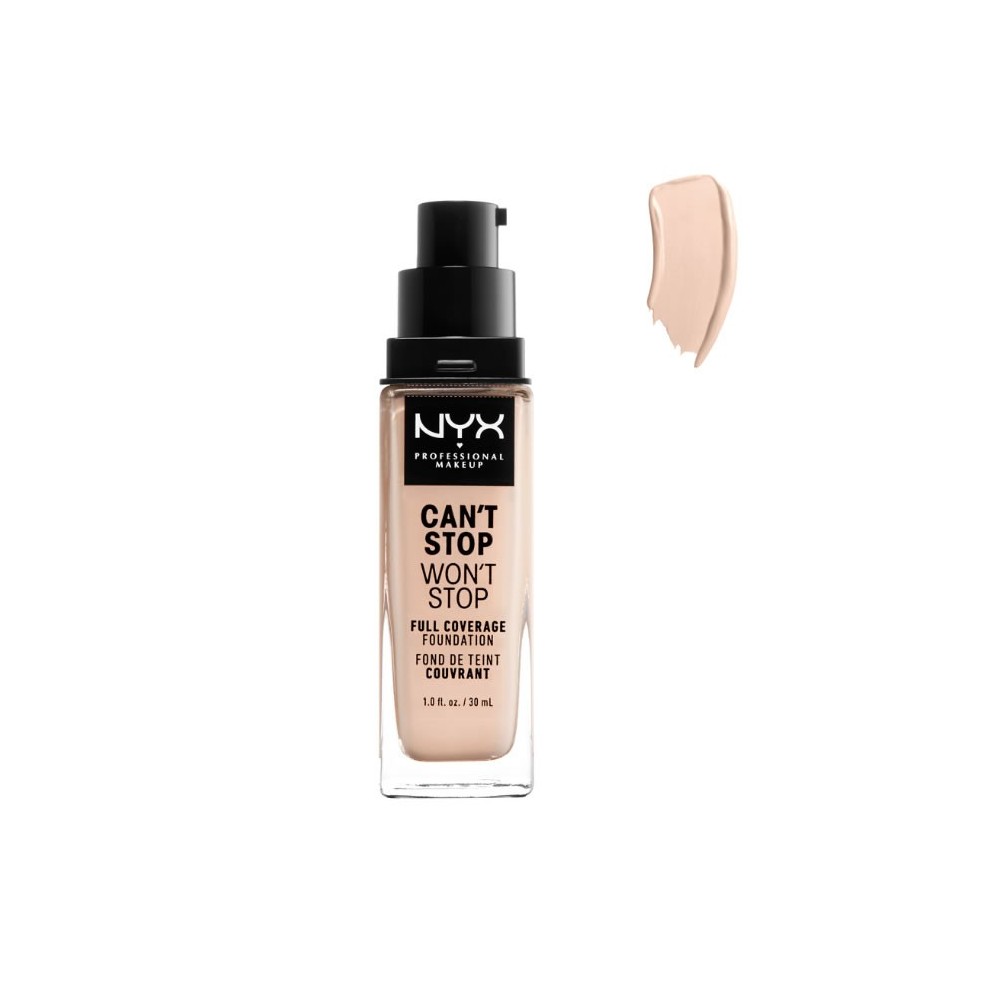 Nyx Can´t Stop Won´t Stop pilnai dengiantis makiažo pagrindas Light Porcel 30ml