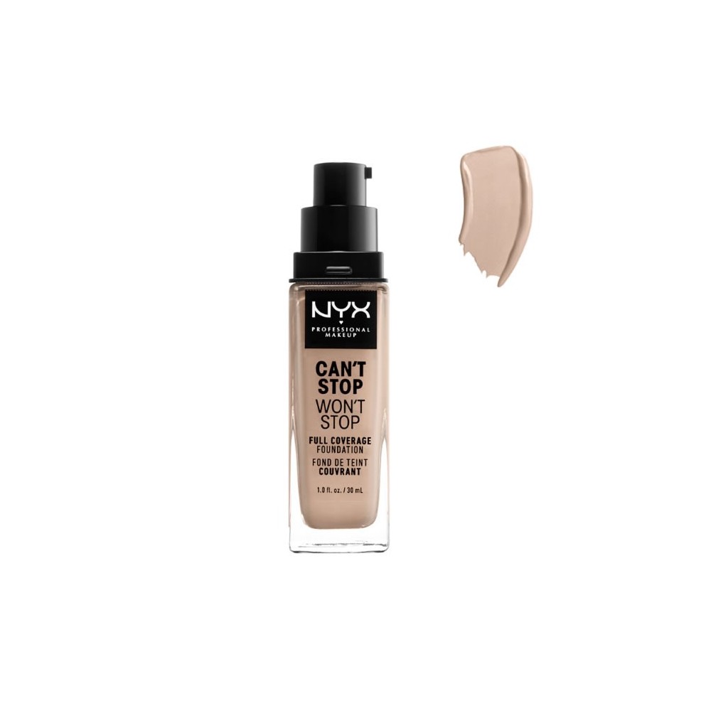 Nyx Can´t Stop Won´t Stop pilnai dengiantis makiažo pagrindas Porcelain 30ml