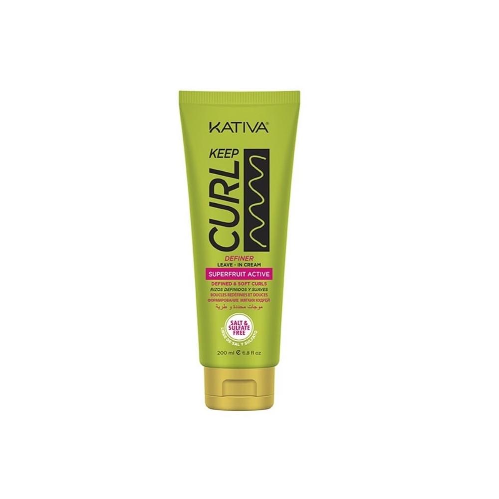 "Kativa Keep Curl Definer Leave-In Cream" nenuplaukamas plaukų kremas garbanotiem plaukam 200ml