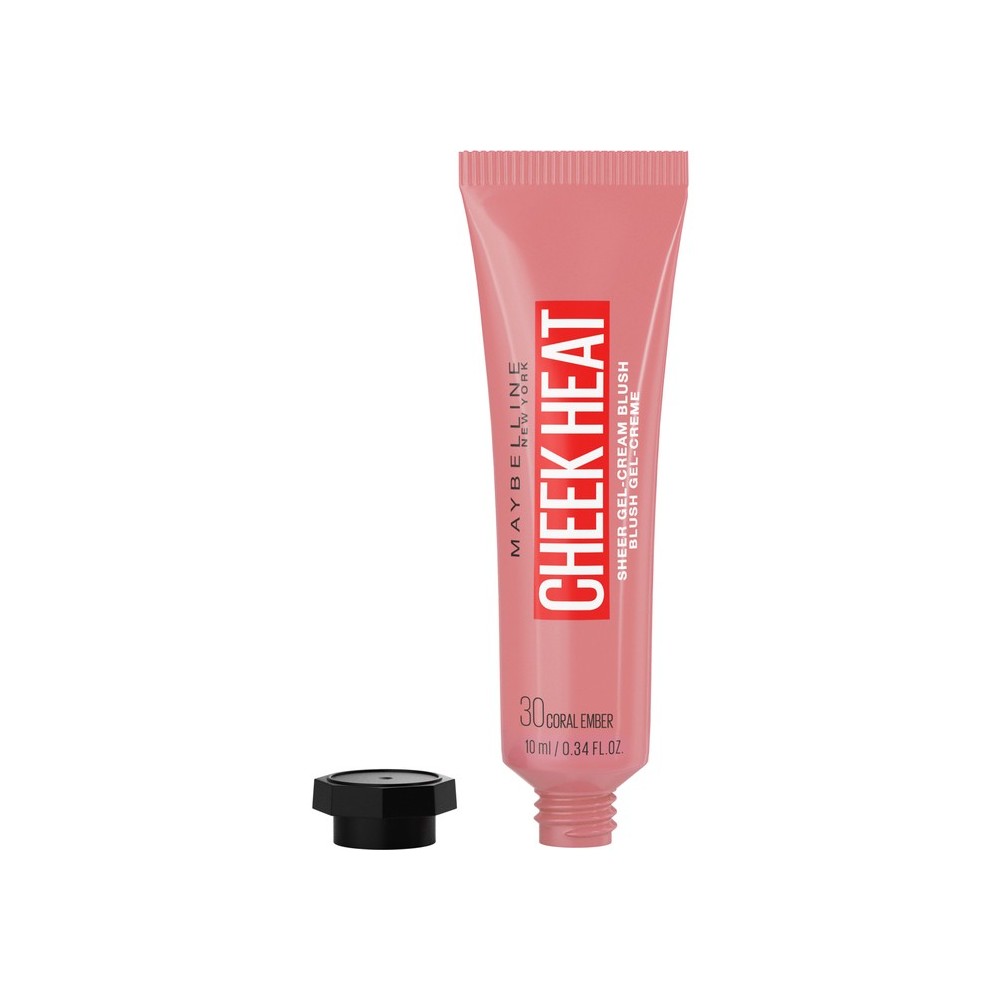 "Maybelline Cheek Heat" geliniai kreminiai skaistalai 30 Coral Ember