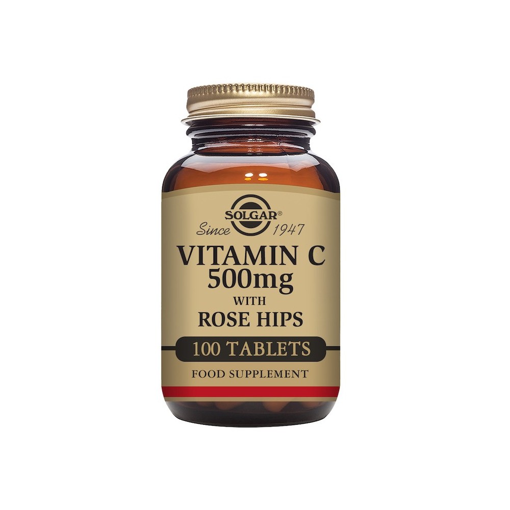 Solgar Vitaminas C Rose Hips 500mg 100 tablečių