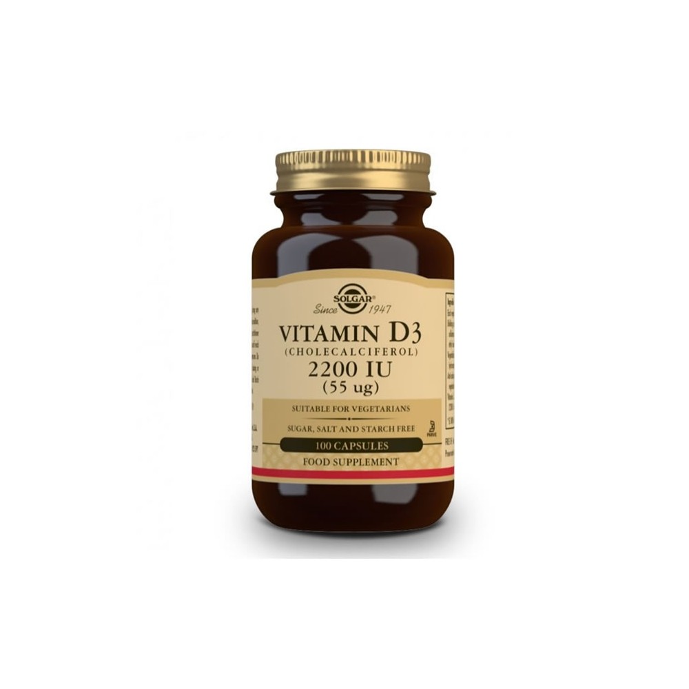 Solgar Vitamin D3 2200 IU (55 mcg) 100 Capsules