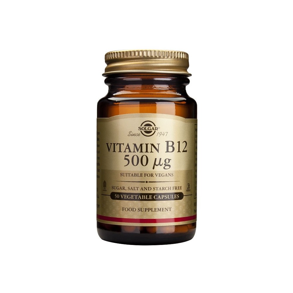 Solgar Vitaminas B12 500cmg Cianokobalaminas 50 kapsulių