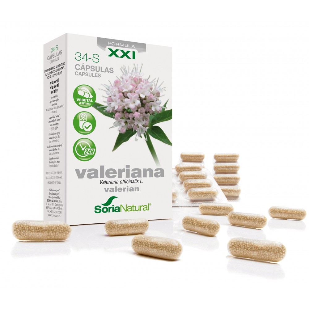 Soria 34-S Valeriana 600 Mg 30 Kapsulių Liberacion Prolongad