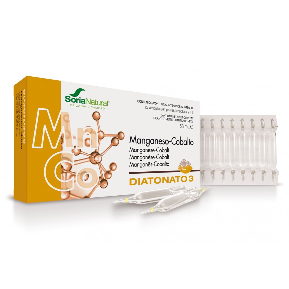 Soria Diatonato 3 Manganeso-Cobalto 28 Ampolės X 2ml