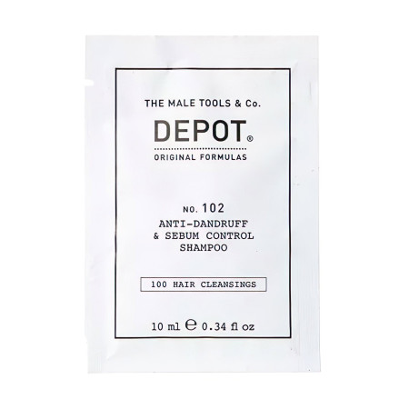 Depot, 100 Hair Cleansing No. 102, Botanical Complex, Hair Shampoo, Anti-Dandruff & Sebum Control, 10 ml