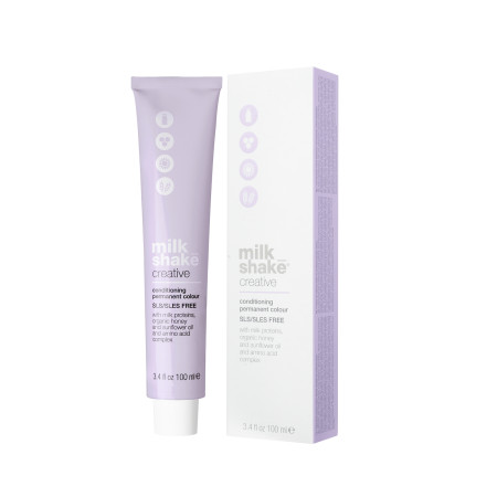 Milk Shake, Creative, SLS/SLES-Free, Permanent Hair Dye, 6.616RA Ash Red Dark Blond, 100 ml
