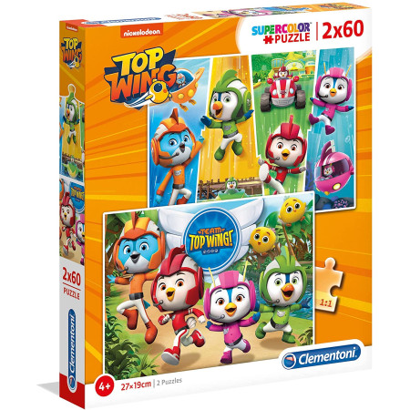 Clementoni, Top Wings, Puzzle, Unisex, 2 x60 pcs