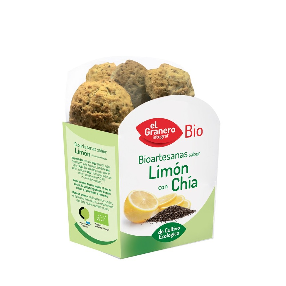 Granero Artisan citrinų skonio sausainiai su chia 250g