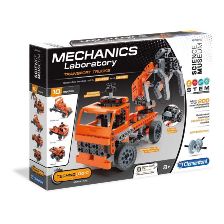 Clementoni, Mechanics Laboratory, Transport Trucks, Construction Set, For Boys, 8+ years