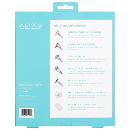 Brighter Tomorrow Set EcoTools: EcoTools, Pointed, Concealer Brush + EcoTools, Large, Eyeshadow Brush + EcoTools, Diffuse, Eyesh