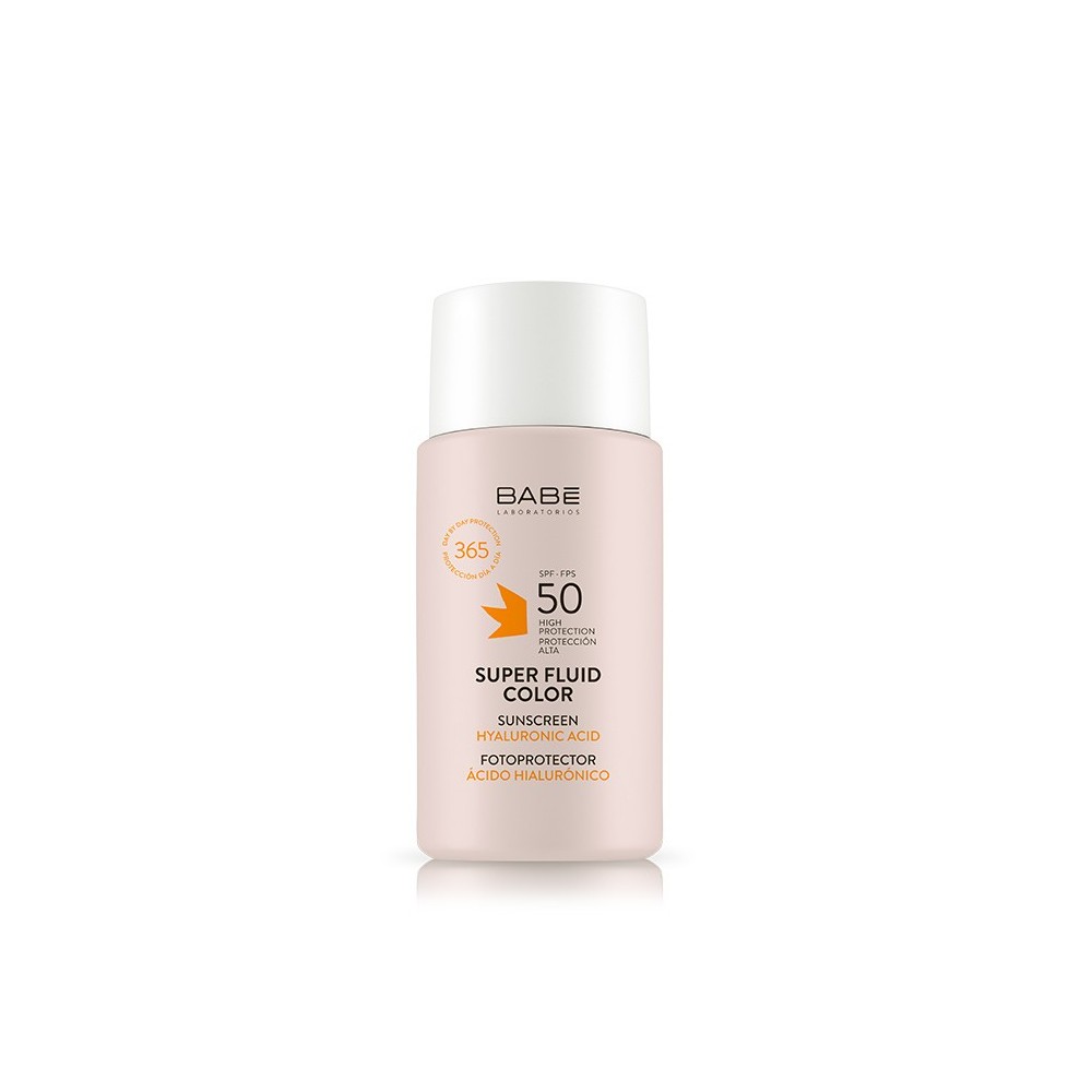 BABĒ SUPER FLUID, SPF50, apsauginė emulsija veidui, su spalva, 50ml