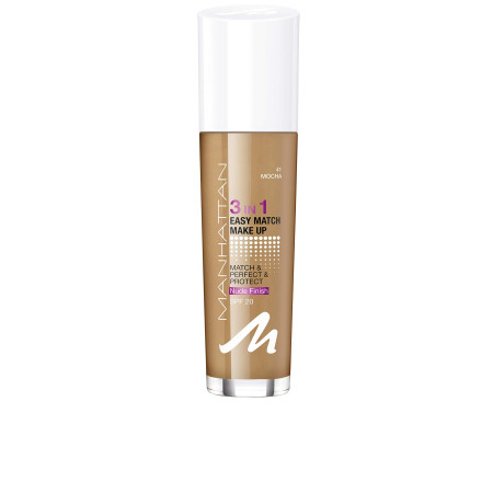 Manhattan, Easy Match 3 In 1, Liquid Foundation, 41, Mocha, SPF 20, 30 ml