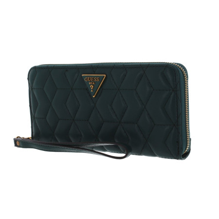 Guess, Elenia, Textile Wallet, SLG Large Zip, Forest, For Women