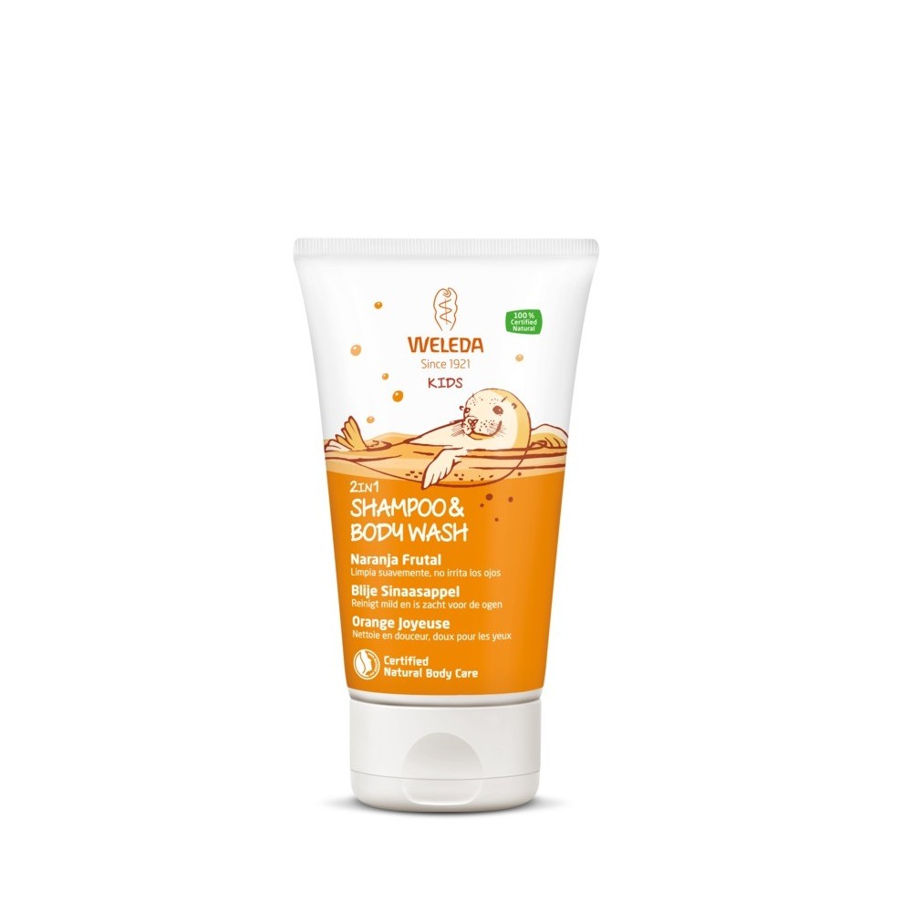 "Weleda Cos" šampūnas ir kūno prausiklis "Naranja Frutal" 150ml