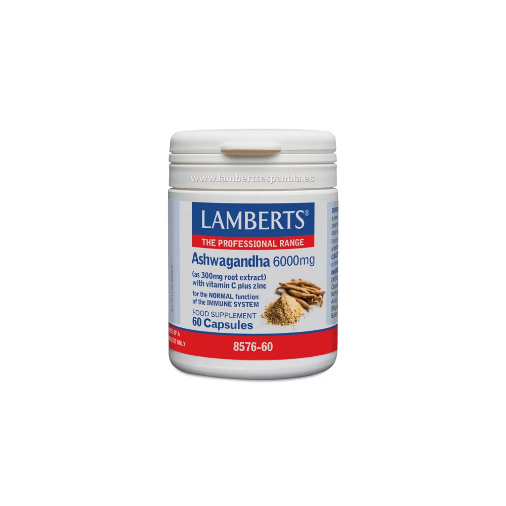 Maisto papildas Lamberts Ashwagandha 6000 Mg 60 kapsulių