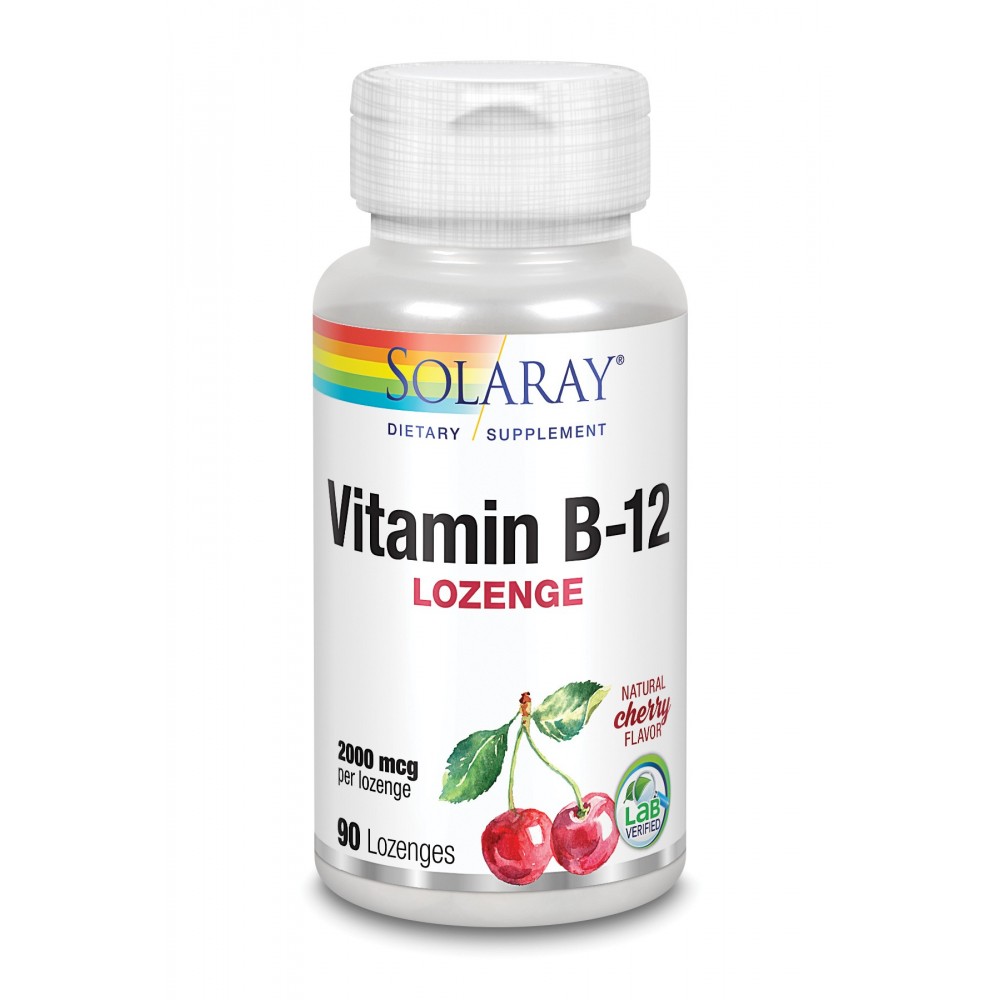 "Solaray Vitamina B12" 2000 Mcg 90 Comp