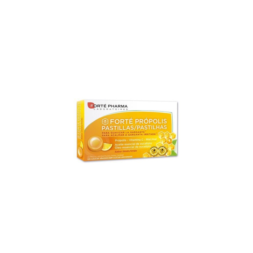 Forté Pharma Propolis Honey Lemon Flavour 24 tabletės