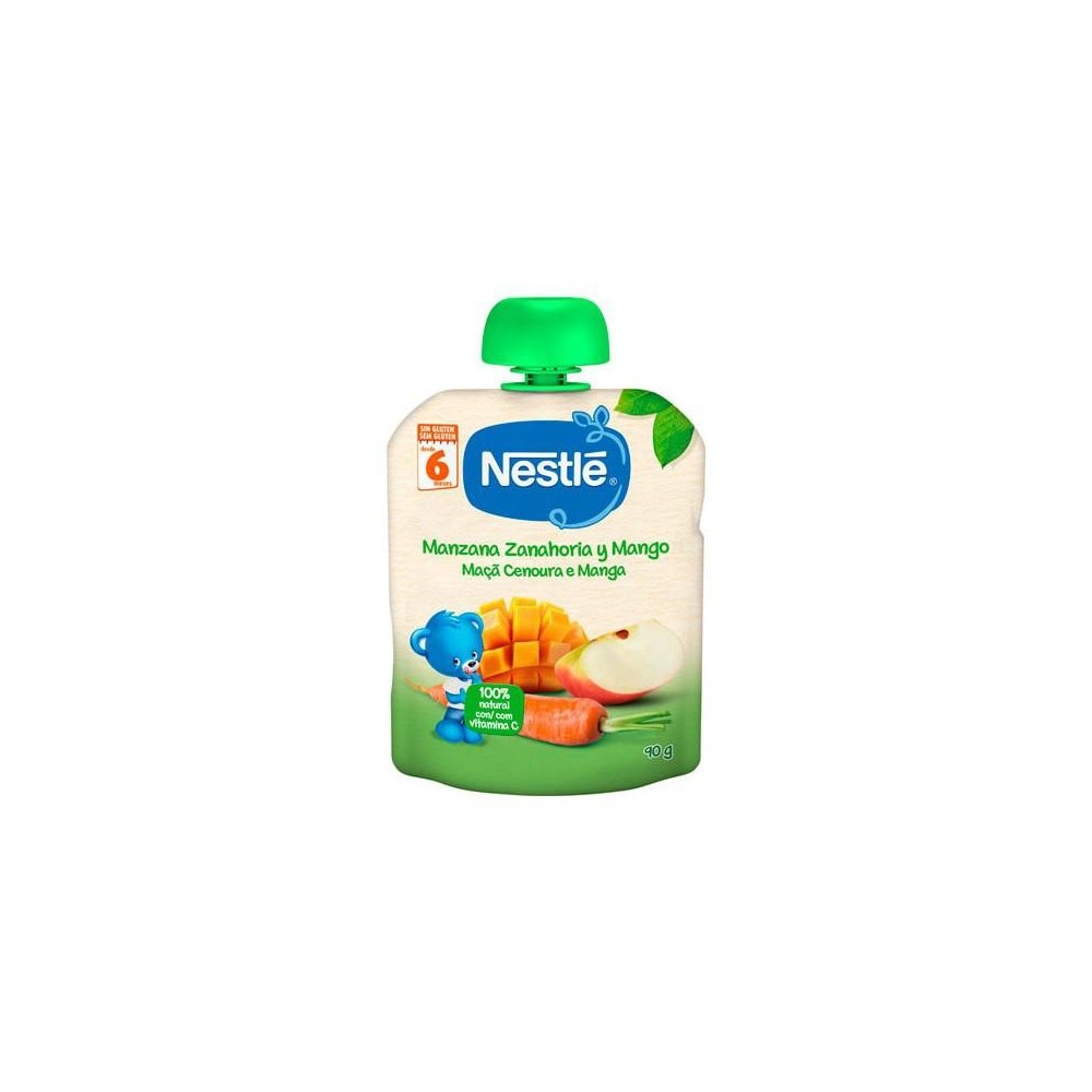Nestle Naturnes Obuolys Morkos Mangas 90g