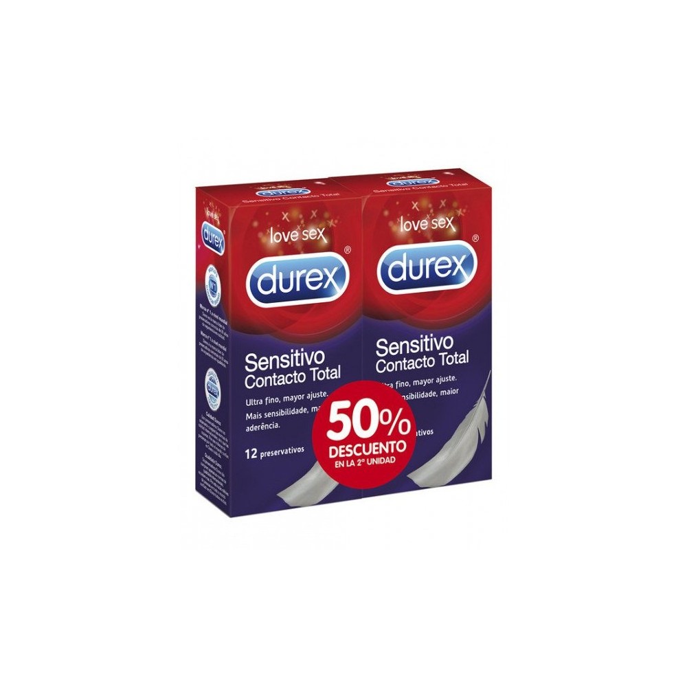 Durex Sensitivo Contacto Condoms 2x12Unidades