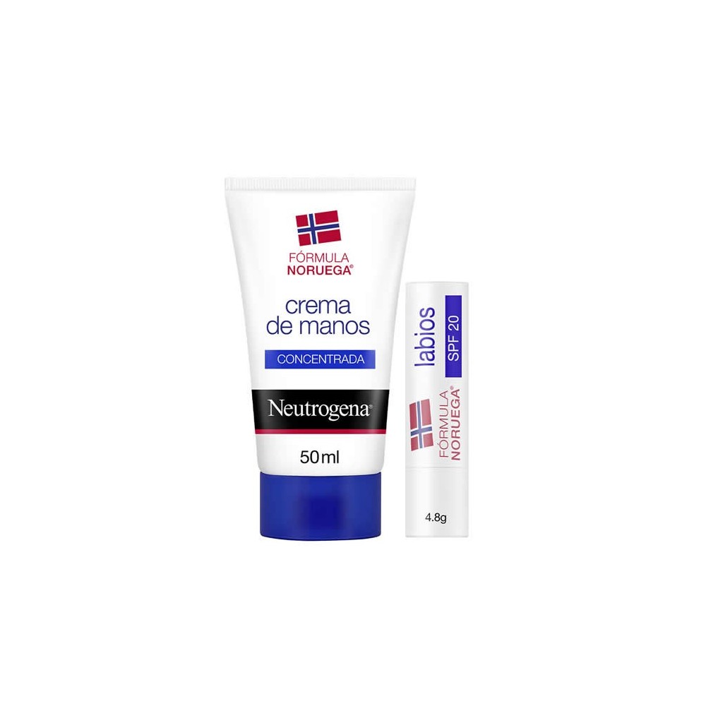 "Neutrogena" kvepiantis rankų kremas 50ml + lūpų priežiūros priemonė Spf 20 4,8g