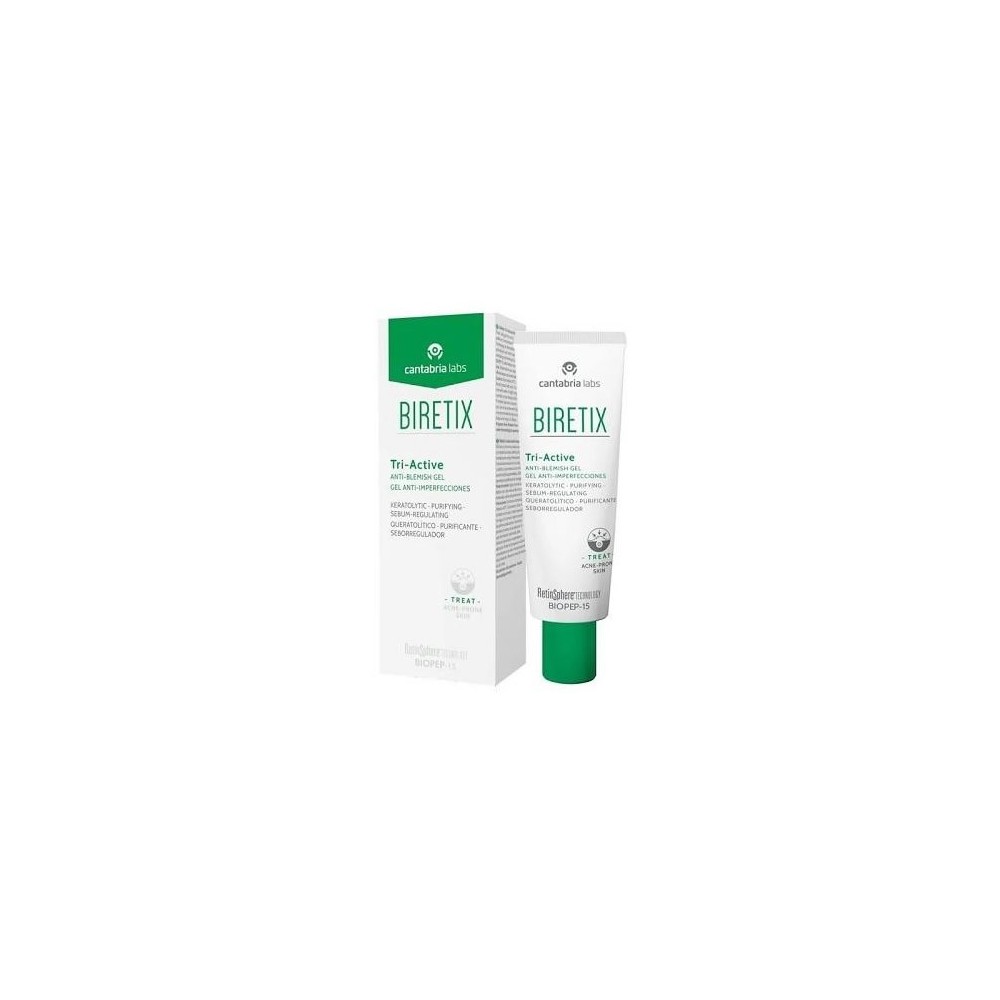 Endocare Biretix Tri-Active Anti-Blemish Gel Gelis nuo spuogų 50ml