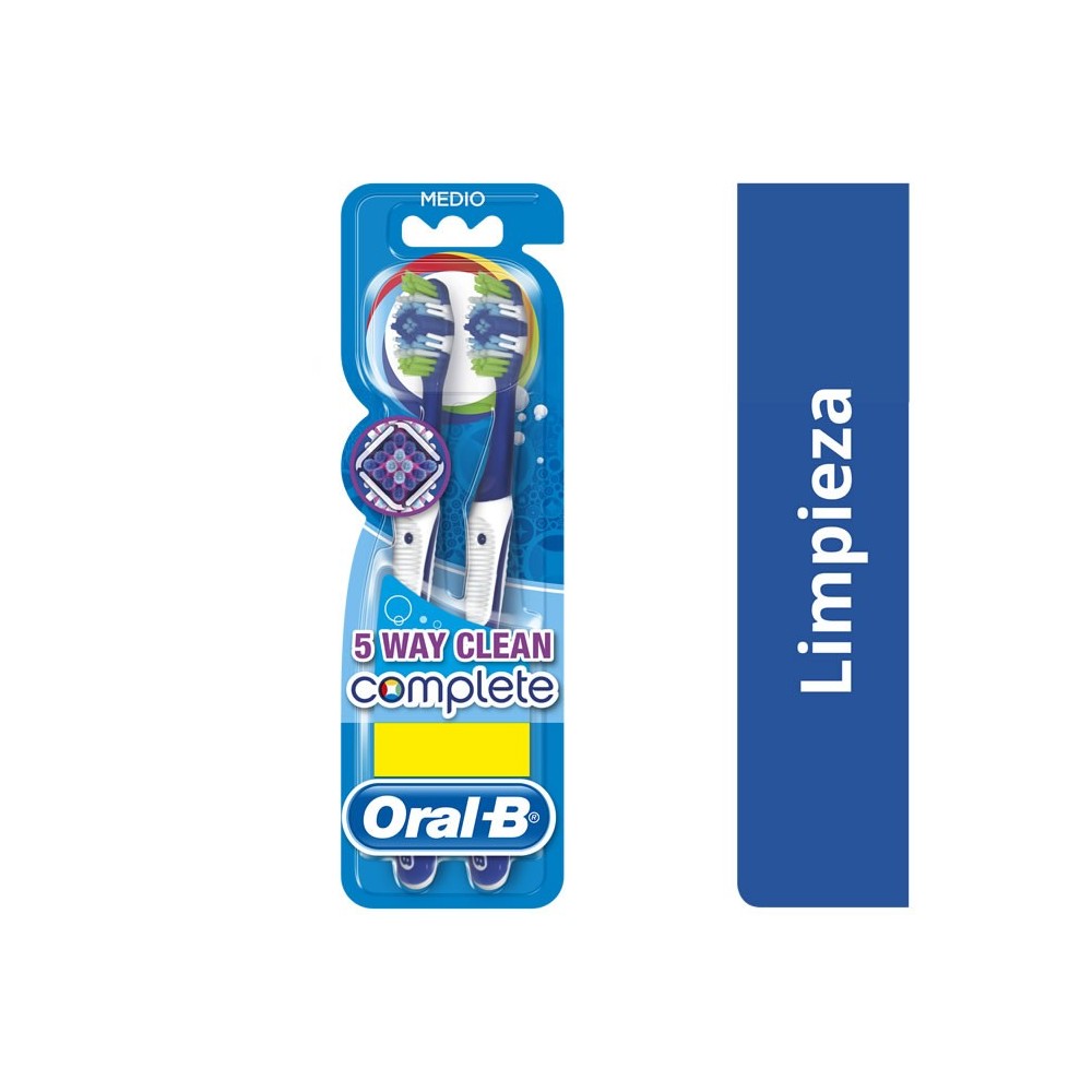 "Oral-B Complete" dantų šepetėlis vidutinis 2 vienetai