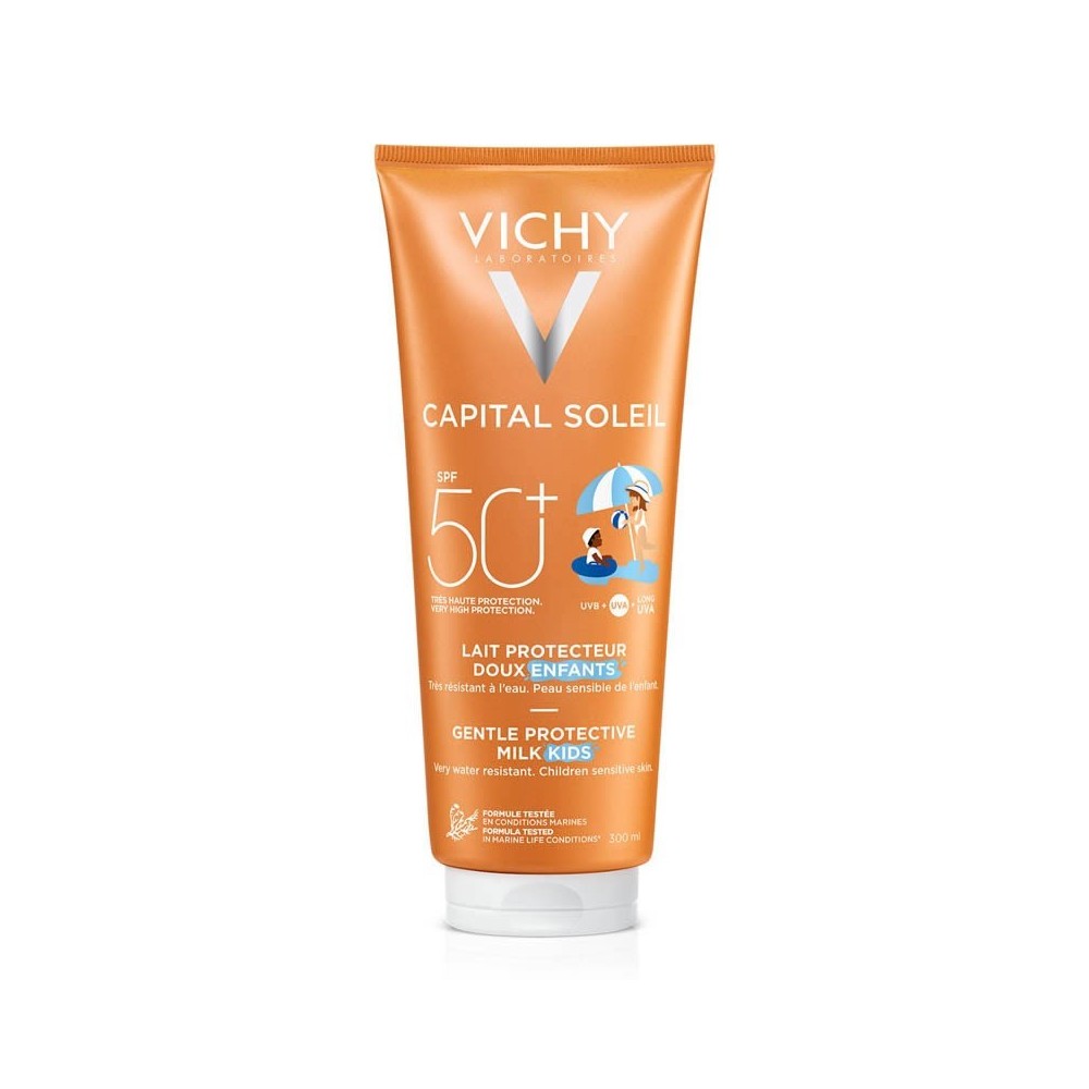 Vichy  Capital  Soleil Gentle Milk Children švelnus apsauginis pienelis vaikams  Spf50 300ml