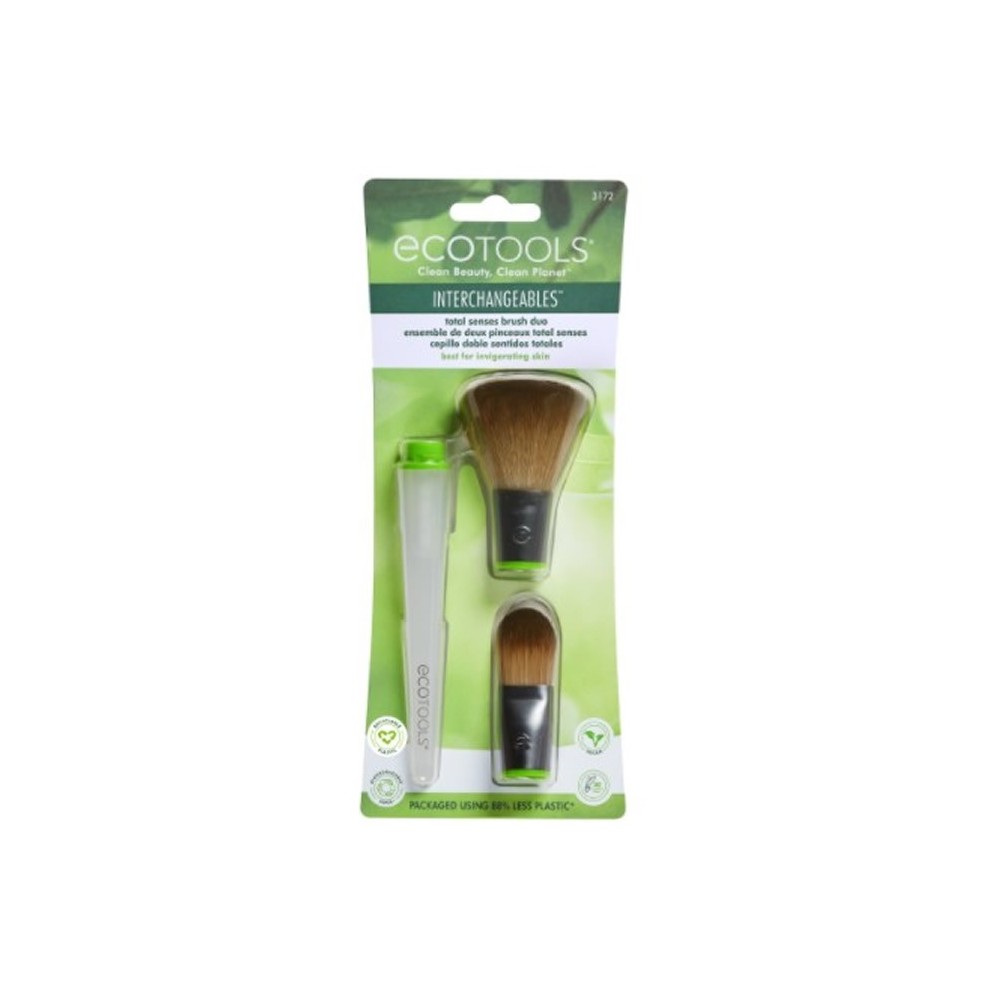 "Ecotools Total Senses" 3 dalių šepetėlių rinkinys